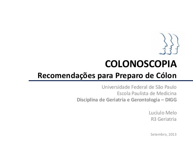 Exame de colonoscopia preparo