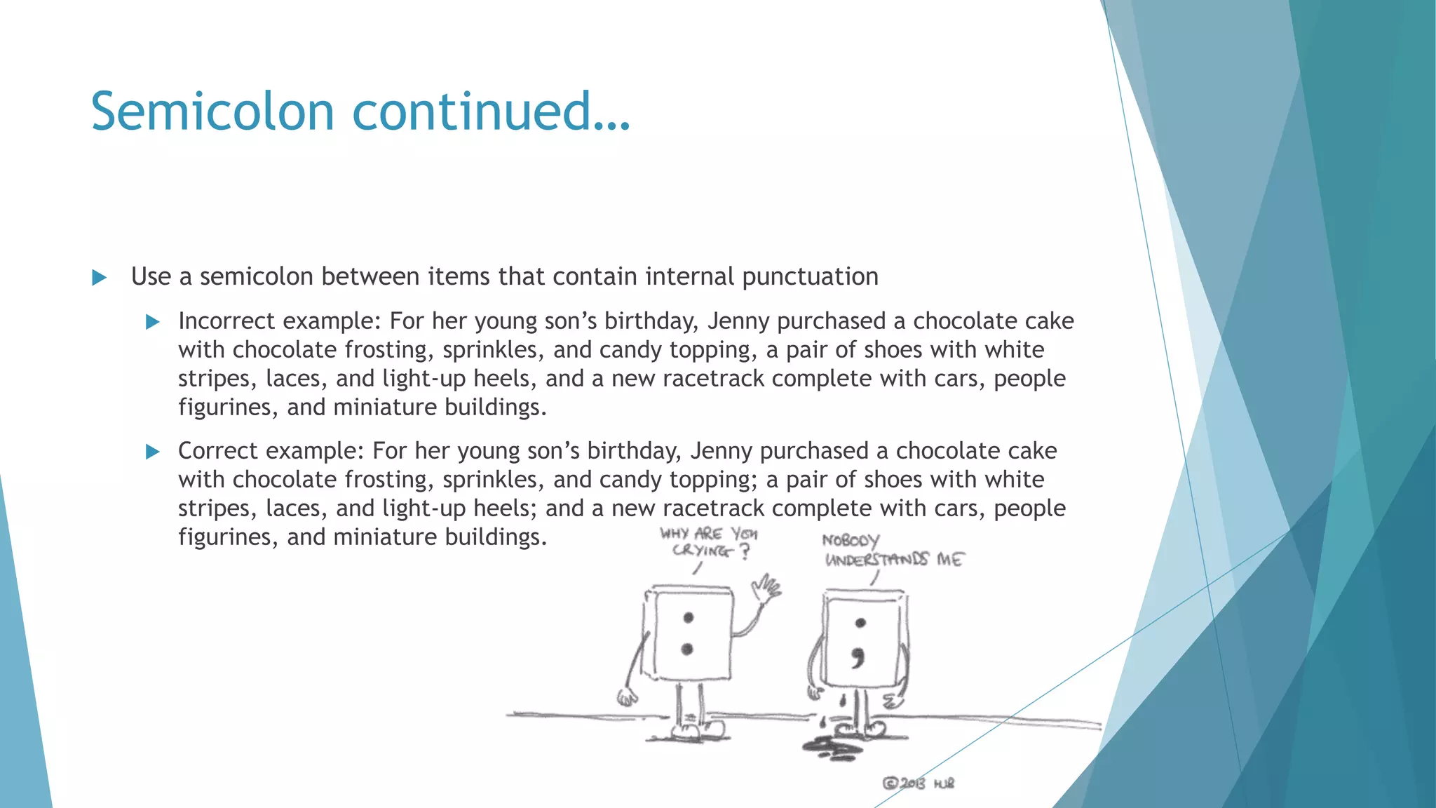 Colon vs semicolon final | PPT
