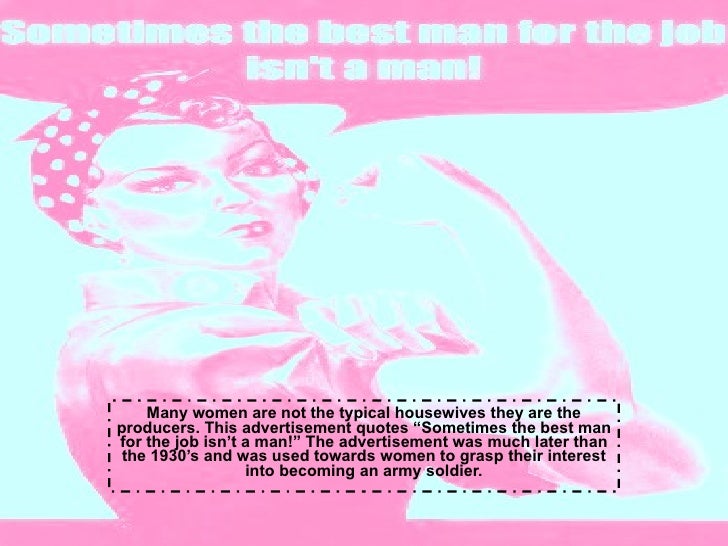 Stereotypical Male and Female in the 1930's