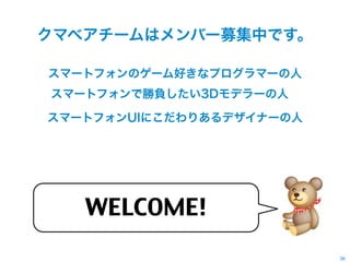 ޥ٥`ϥЩ`ļФǤ

ީ`ȥեΥ`äʥץީ`
ީ`ȥեǄؓ3Dǥ`

ީ`ȥեUIˤꤢǥʩ`




   WELCOME!
                          36
 