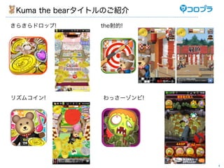 Kuma the bearȥΤB
餭ɥå!       the!




ꥺॳ!          ä`!




                            4
 