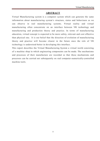 Virtual Manufacturing | PDF