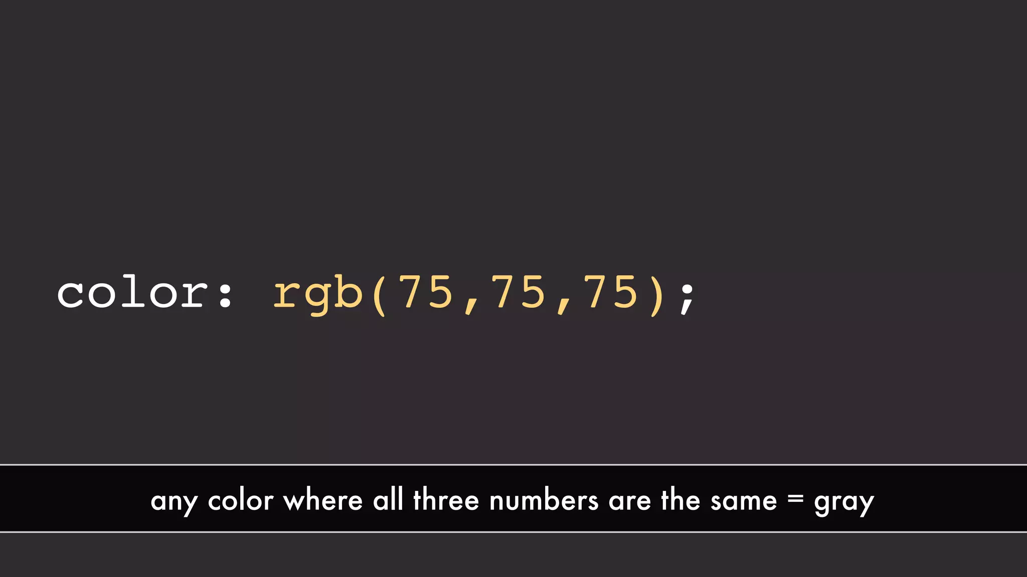 Color Notation in CSS
 