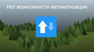 Нет возможности автоматизации
 