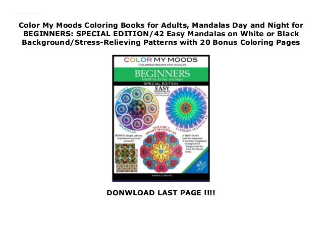 Color My Moods Coloring Books For Adults Mandalas Day And