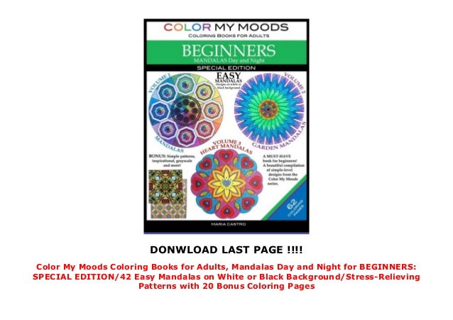 Color My Moods Coloring Books For Adults Mandalas Day And Night For