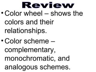 Color theory-elementary