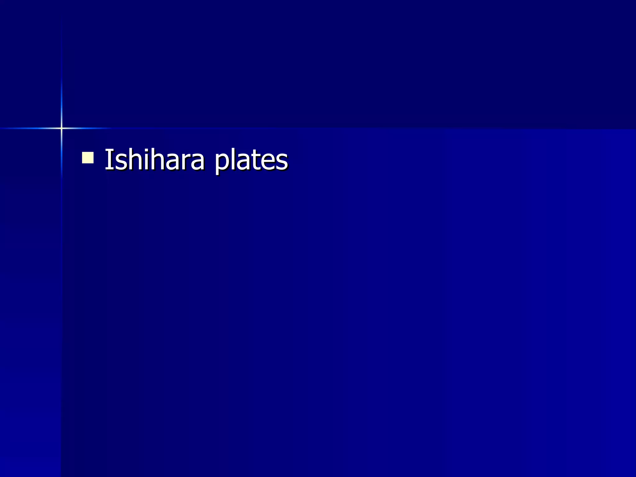 Ishihara plates 