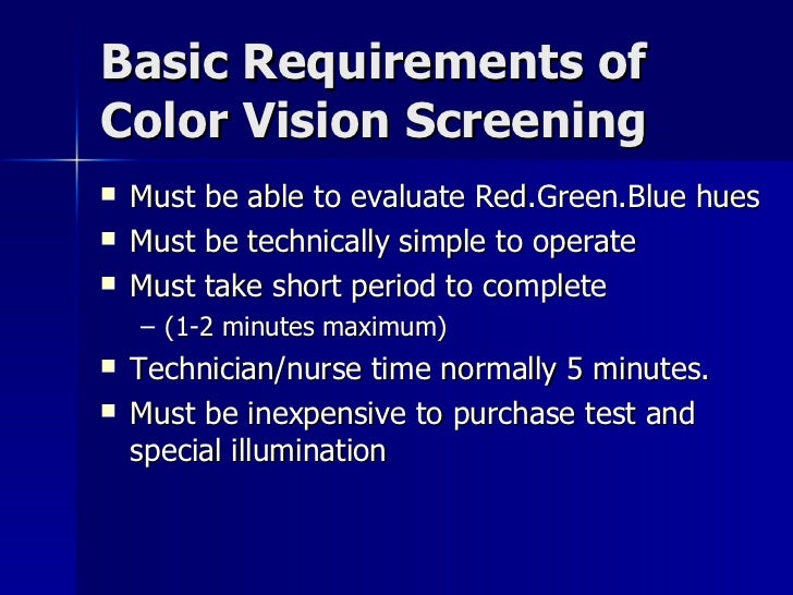 Color Vision Testing