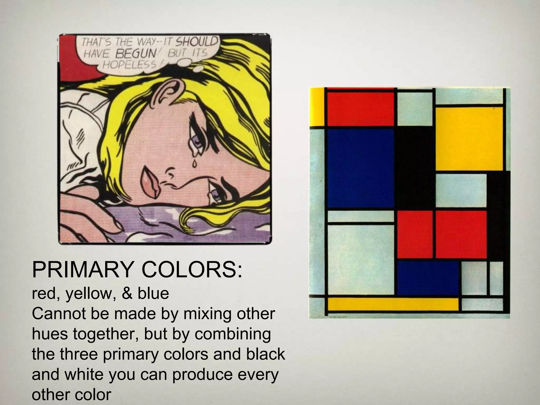 Value:  the art element tat describes the lightness of darkness of a color