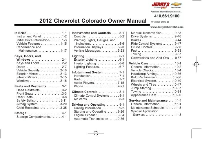 manual colorado 2012