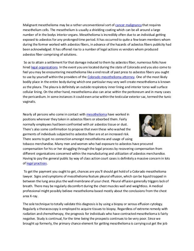 Colorado mesothelioma lawyers