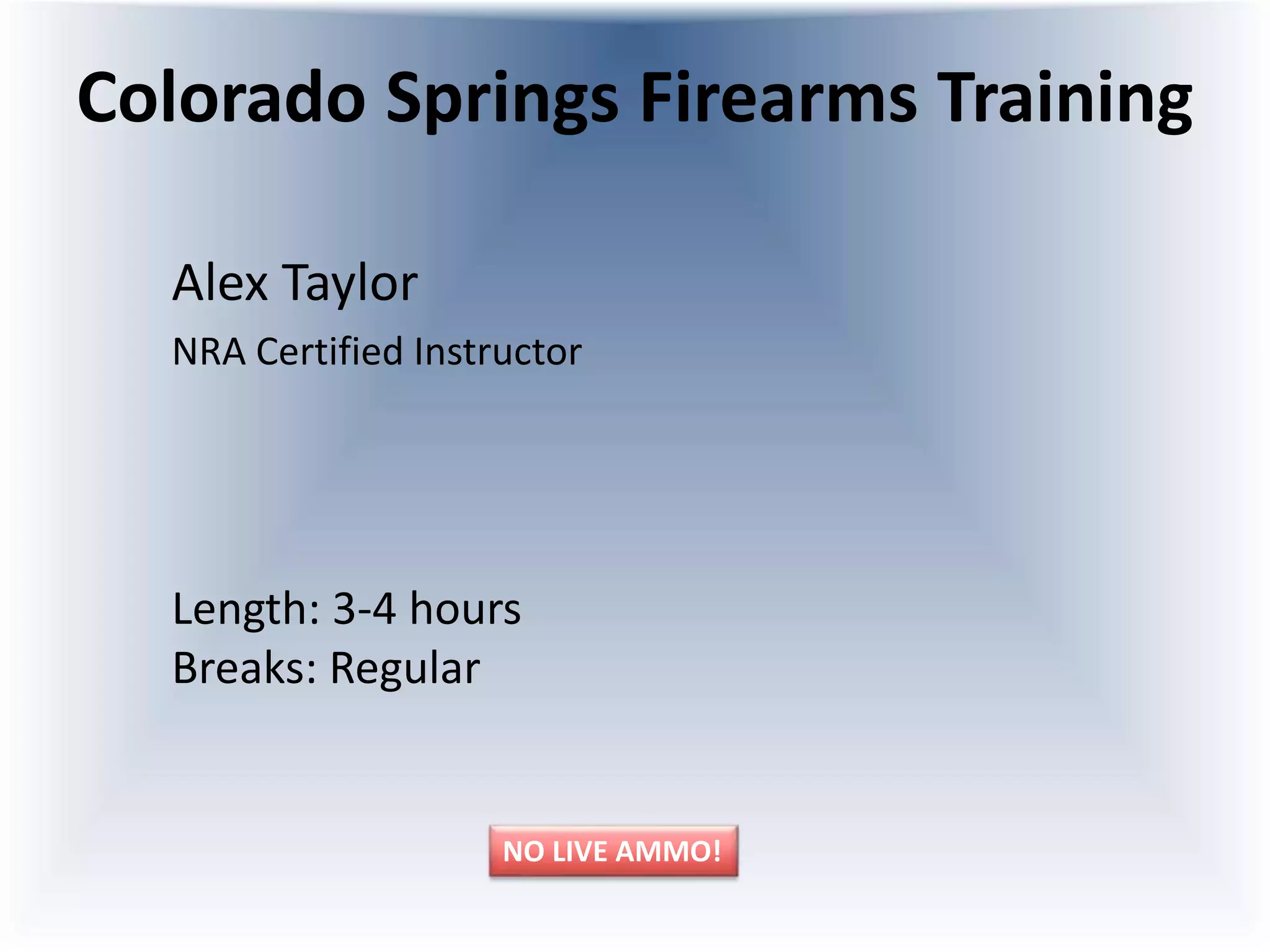 Colorado springs concealed carry final PPT