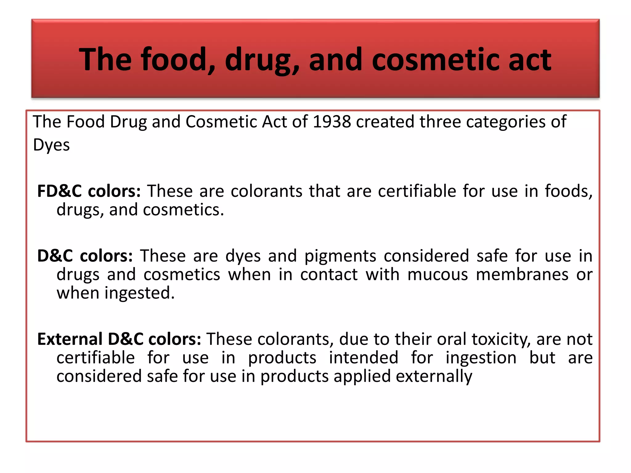 Colorants in Pharmaceutics | PPTX