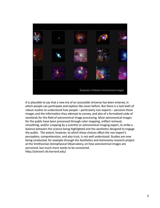 Processing color in astronomical imagery pixels power and the public