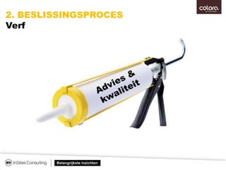 2. BESLISSINGSPROCES
Verf
Belangrijkste inzichten
 