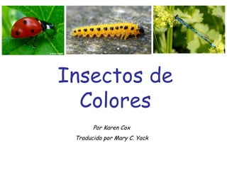 Insectos de Colores Por Karen Cox Traducido por Mary C. Yack 