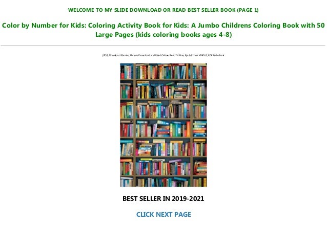 Download Pdf Download Color By Number For Kids Coloring Activity Book For Ki