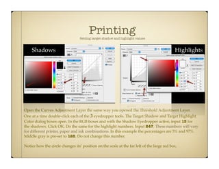 Threshold Colour Box Examples Color Correction Primer | PDF