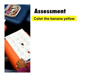 Assessment
Color the banana yellow

Create their
own ﬂashcards

 