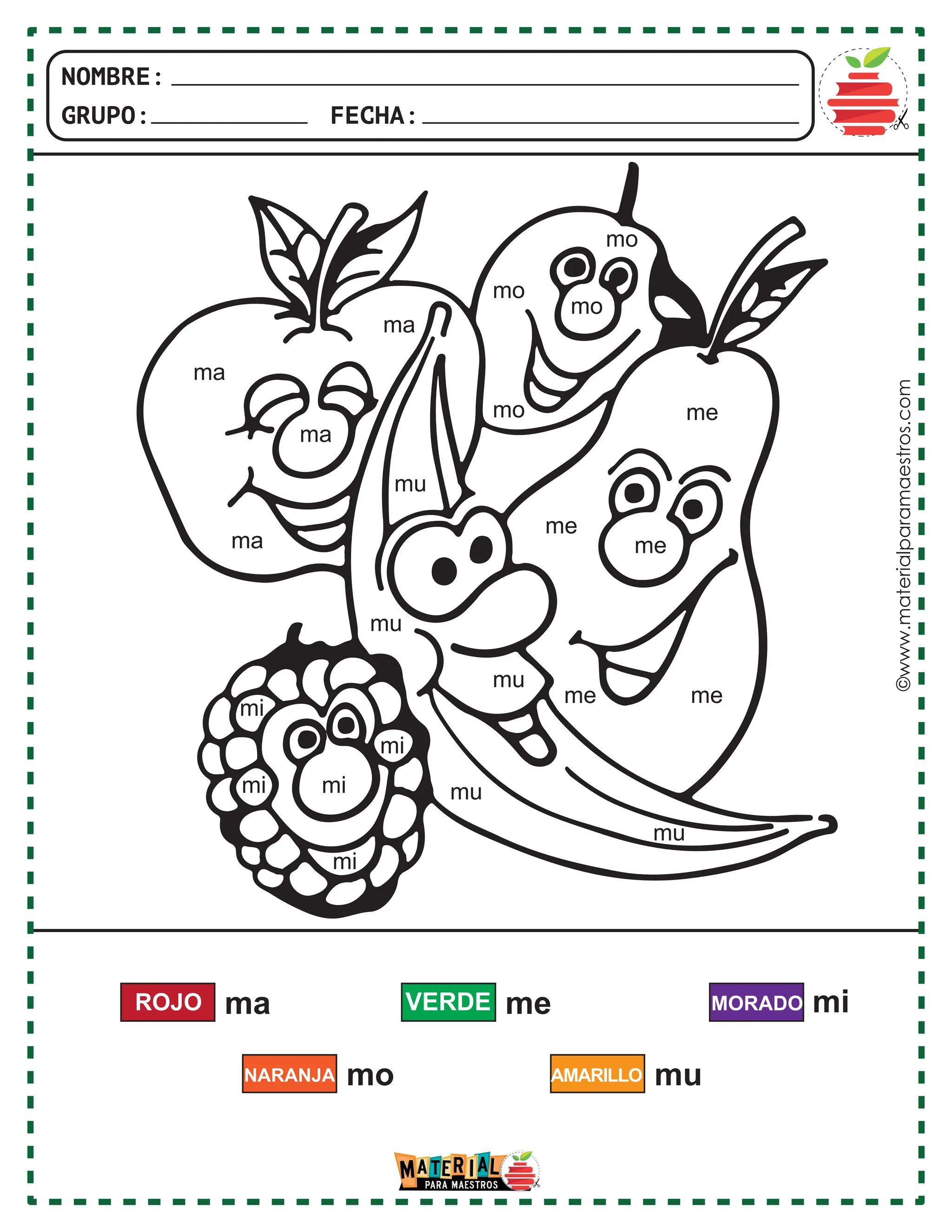 coloreando silabas.pdf coloreando silabas primero | PDF