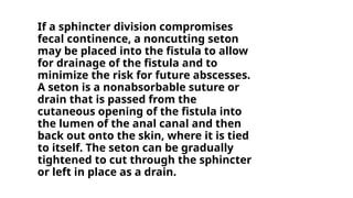 COLORECTAL CANCER, HERMORRHOIDS, ANAL FISSURE AND FISTULA.pptx