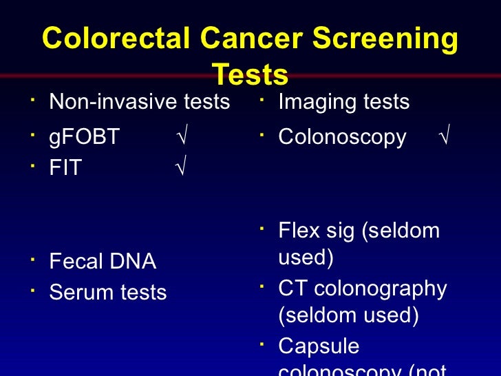 Colorectal cancer screening