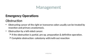 Colorectal carcinoma lecture for medical students | PPTX