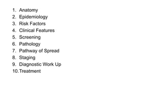 Colorectal carcinoma  anatomy to management