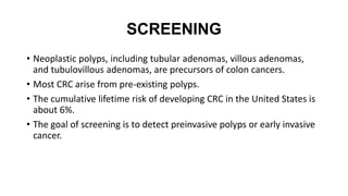 Colorectal carcinoma  anatomy to management