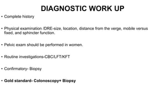Colorectal carcinoma  anatomy to management