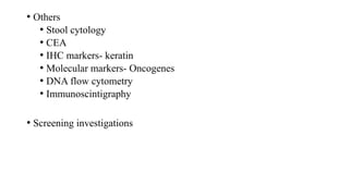 Colorectal carcinoma  anatomy to management