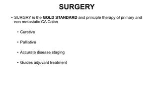 Colorectal carcinoma  anatomy to management