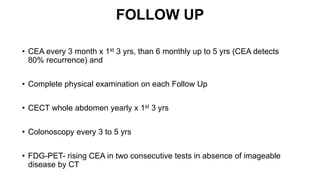 Colorectal carcinoma  anatomy to management