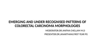 COLORECTAL CARCINOMA JOURNAL presentation | PPTX