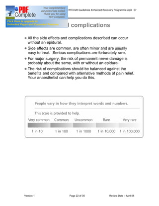 COLORECTAL SURGERY ENHANCED RECOVERY PROGRAMME - Draft Guidelines