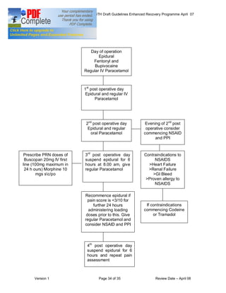 COLORECTAL SURGERY ENHANCED RECOVERY PROGRAMME - Draft Guidelines