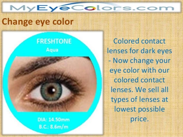 Colored contact lenses non prescription