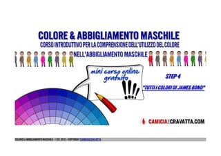 Colore & abbigliamento maschile – 1 ed. 2012 – copyright camiciaecravatta
 
