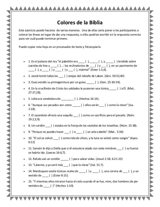Colores de la biblia