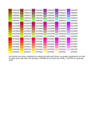 Colores en la web | PDF