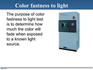 FASTNESSES BEHAVIOUR OF TEXTILE MATERIAL | PPT