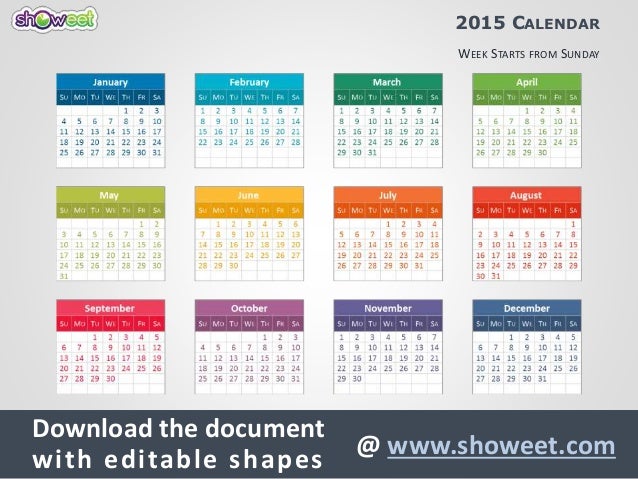 powerpoint calendar 2015