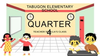 QUARTER
4
TABUGON ELEMENTARY
SCHOOL
TEACHER SEVILLA'S CLASS
 