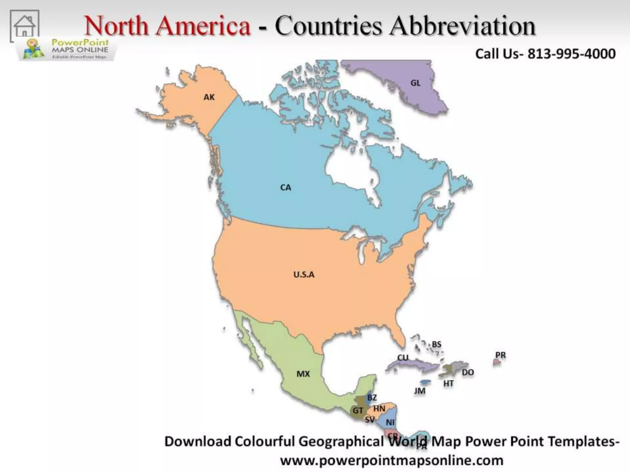 Online Colorful Geographical World Map Powerpoint
