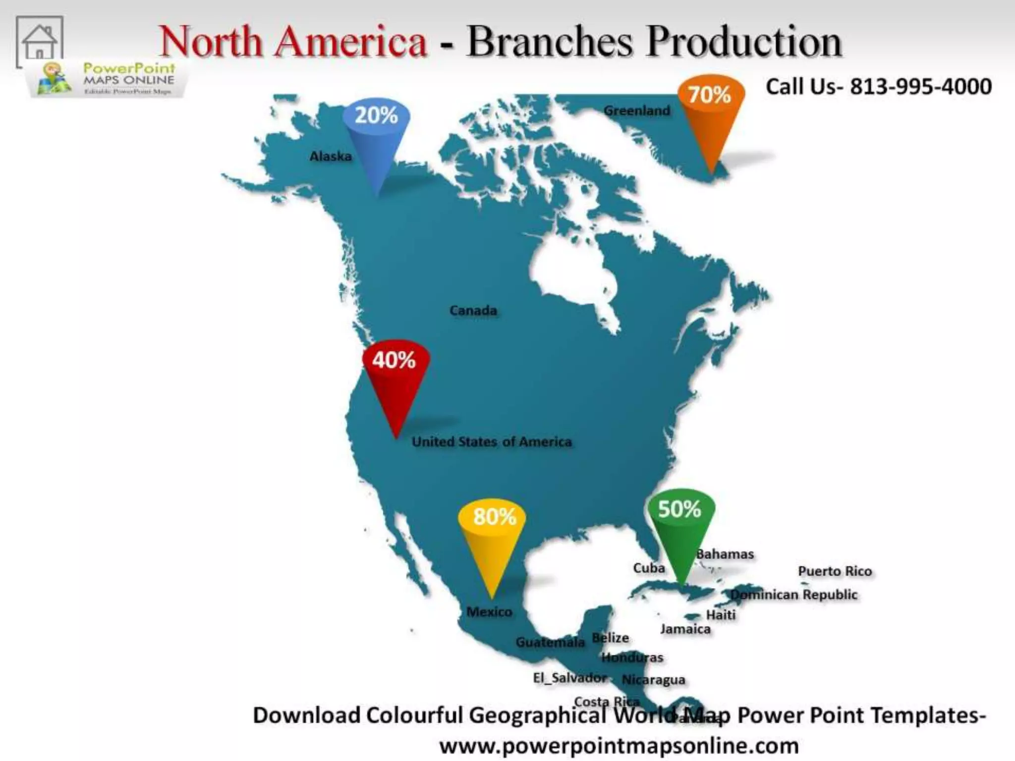 Online Colorful Geographical World Map Powerpoint