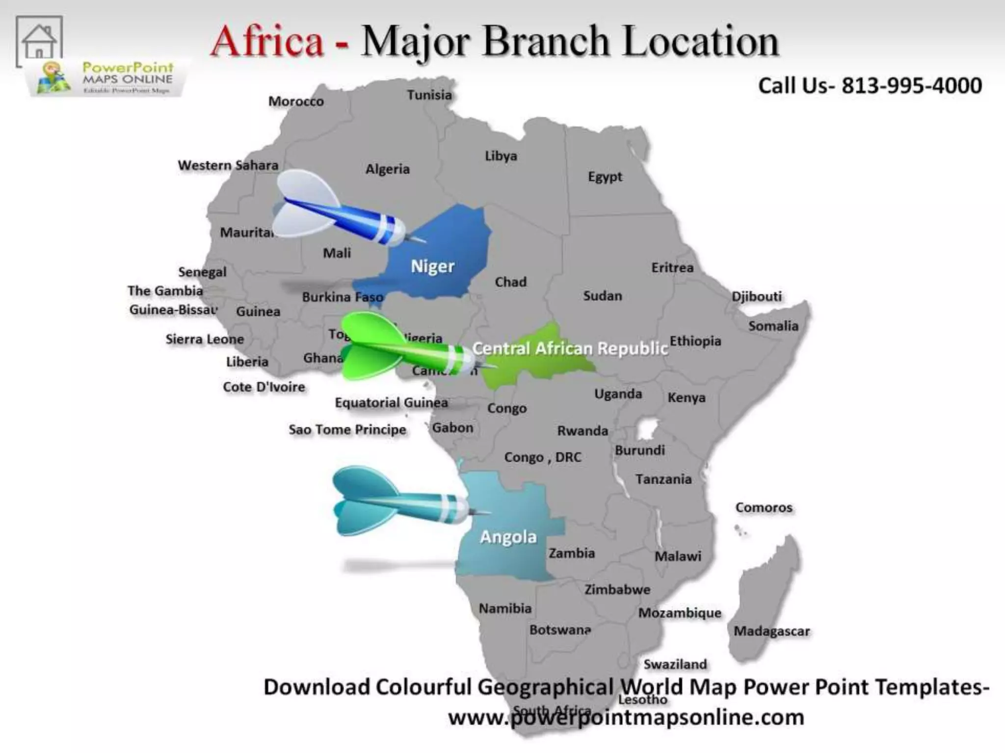 Online Colorful Geographical World Map Powerpoint