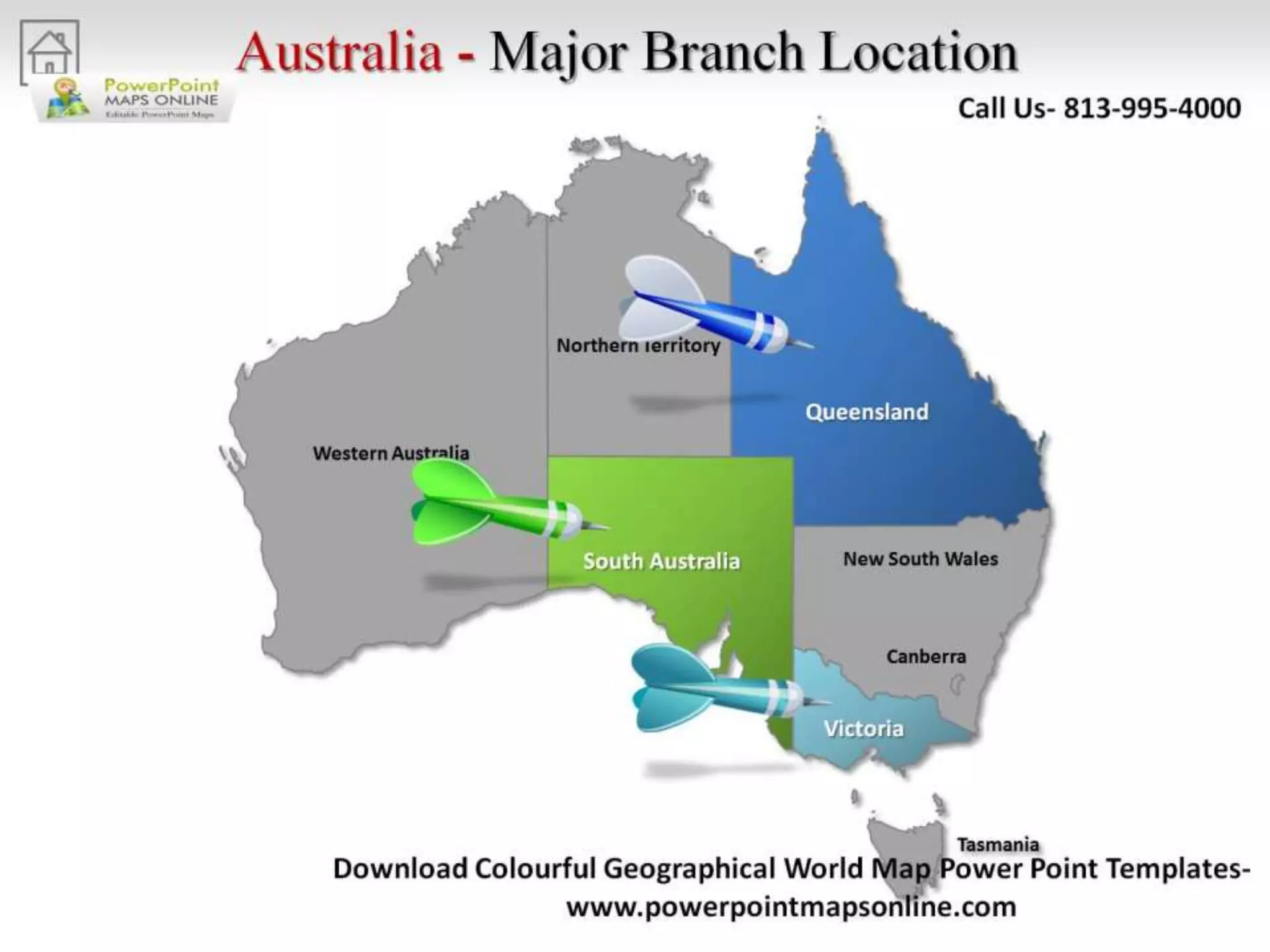 Online Colorful Geographical World Map Powerpoint