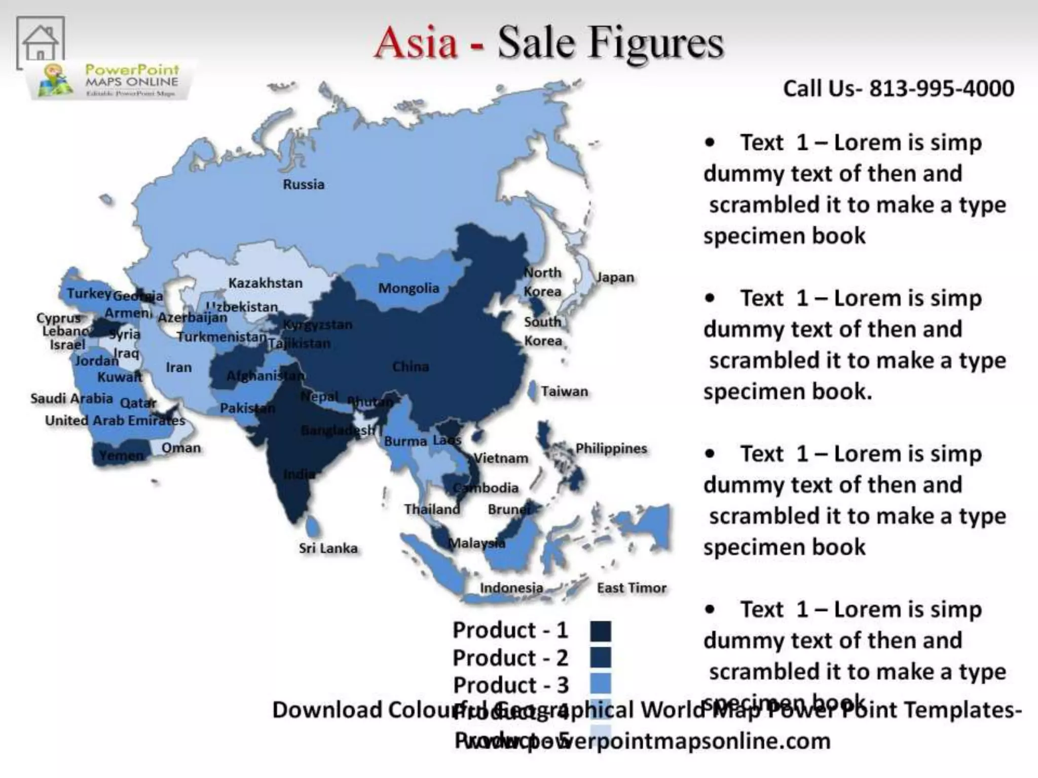 Online Colorful Geographical World Map Powerpoint
