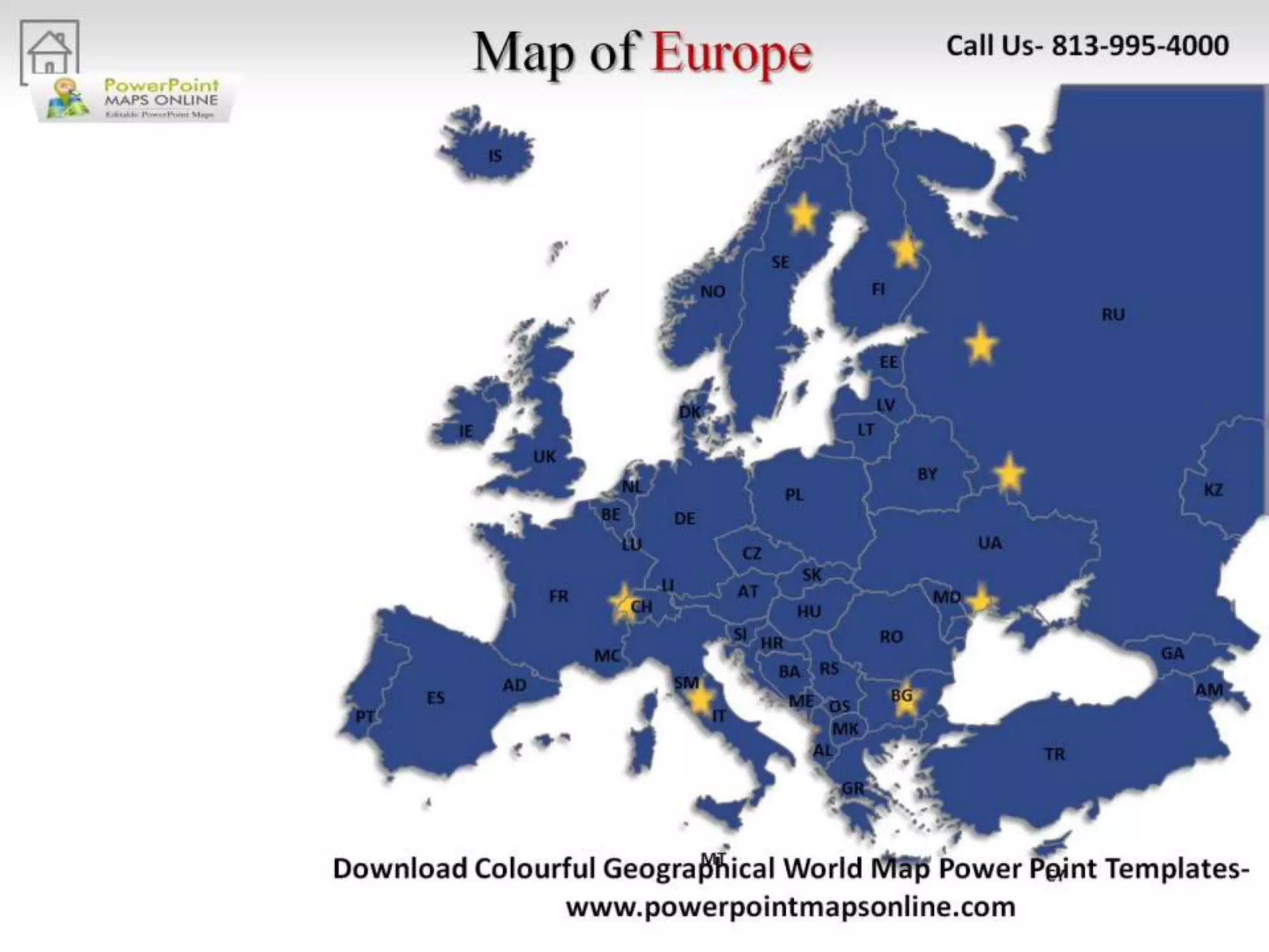 Online Colorful Geographical World Map Powerpoint